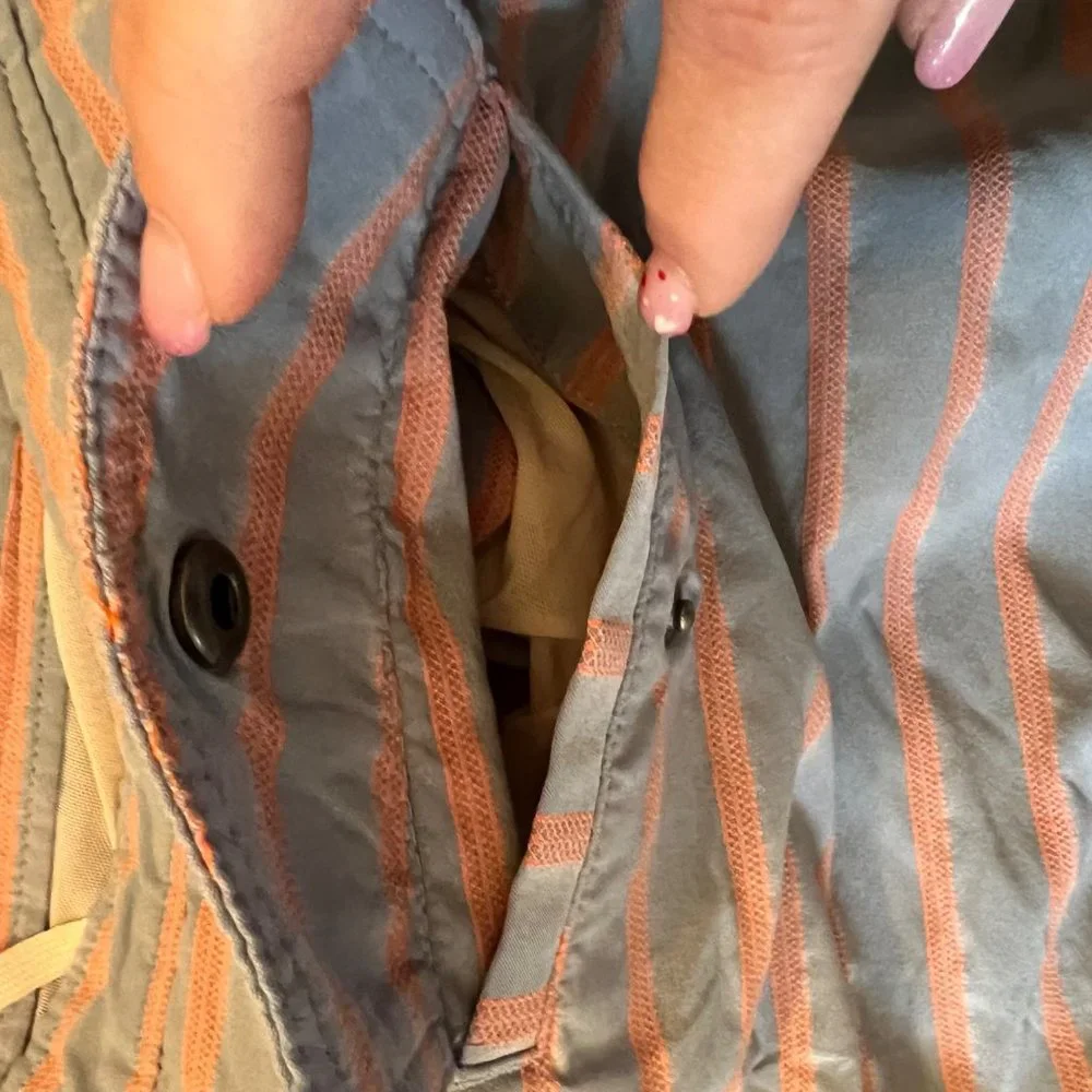 Onia The Calder Gray Multi Stripe Striped Swim‎ Trunks Shorts 38 Lined Pockets